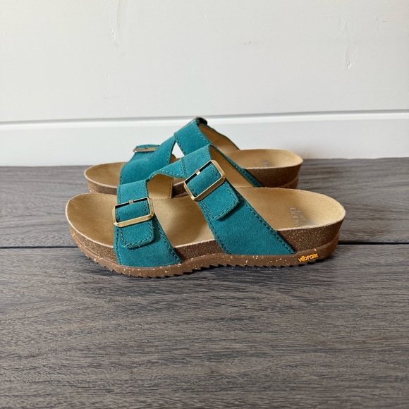 Dansko Dayna Suede Double Buckle Slide - 37 - Picture 1 of 6
